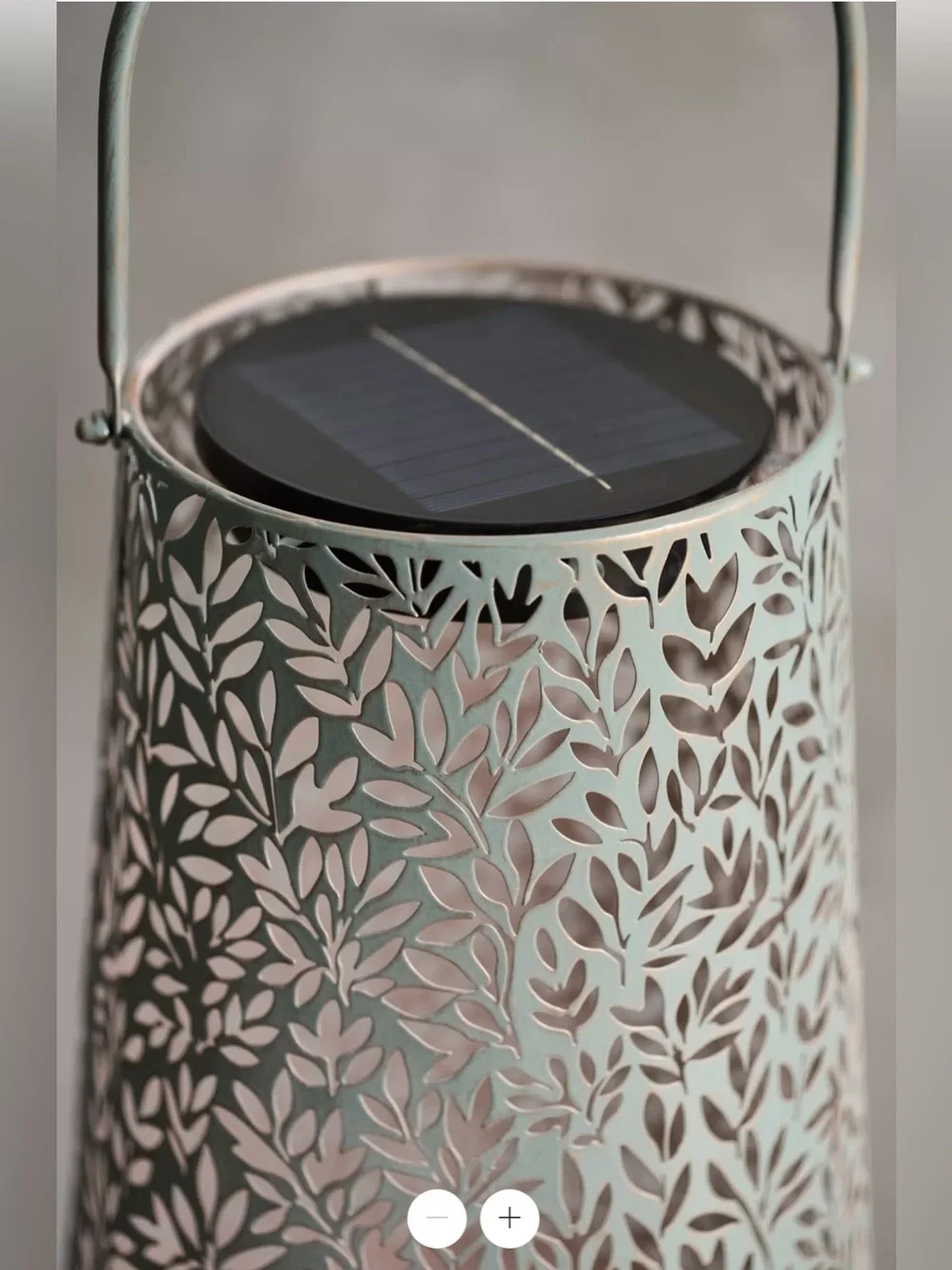 Anthropologie Terrain Perforated Foliage Solar Lantern NEW